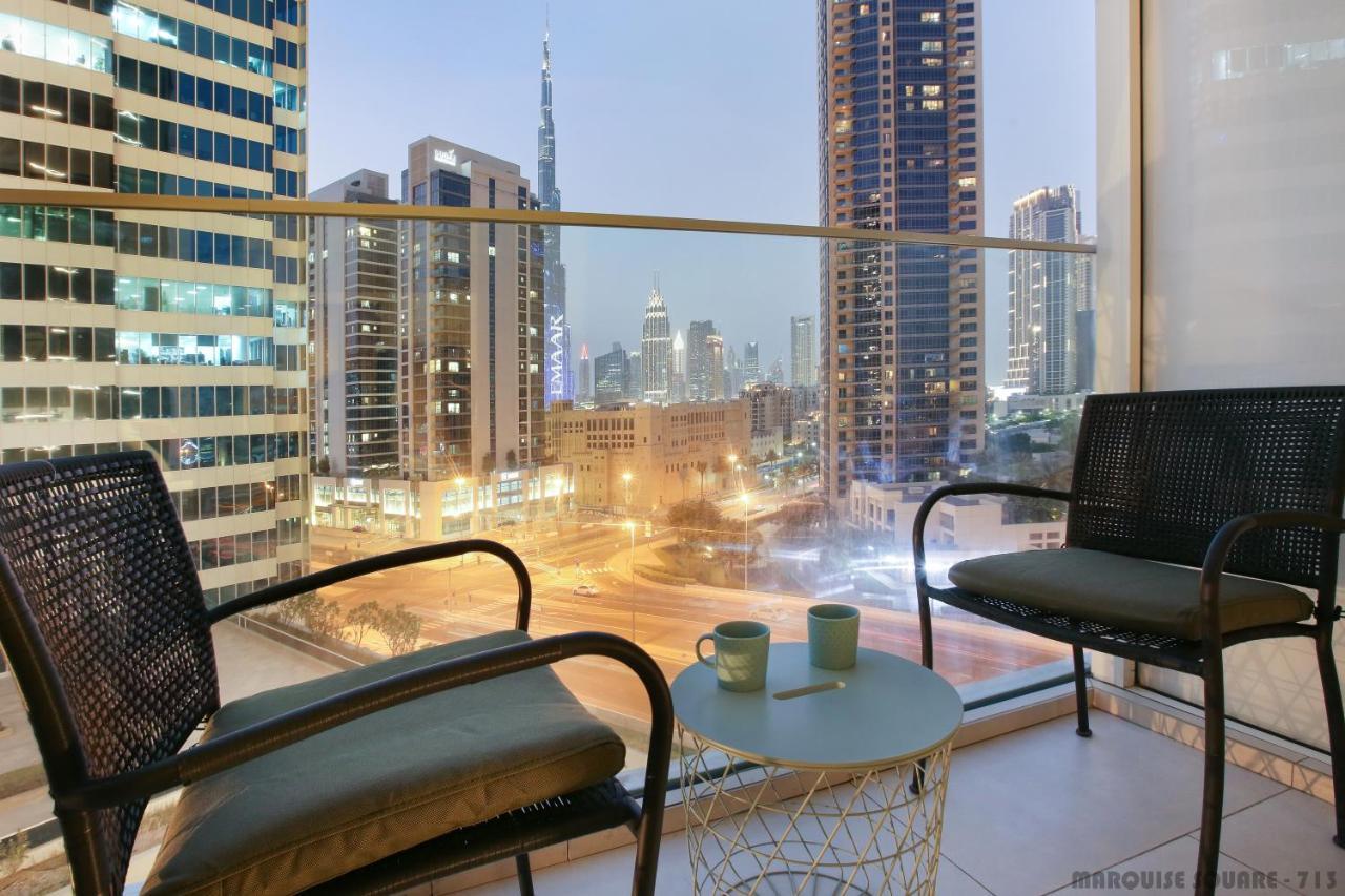 Luxury Studios With Burj Khalifa Or Canal View In Downtown - Marquise Square Tower Dubai Exterior photo